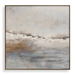 Storm Clouds Blue/Brown/Gray Abstract Hand Painted Art - Ornate Home