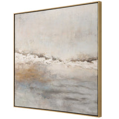 Storm Clouds Blue/Brown/Gray Abstract Hand Painted Art - Ornate Home