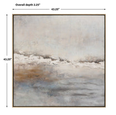 Storm Clouds Blue/Brown/Gray Abstract Hand Painted Art - Ornate Home