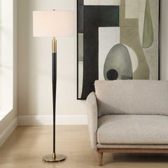 Stowe Satin Black Floor Lamp - Ornate Home