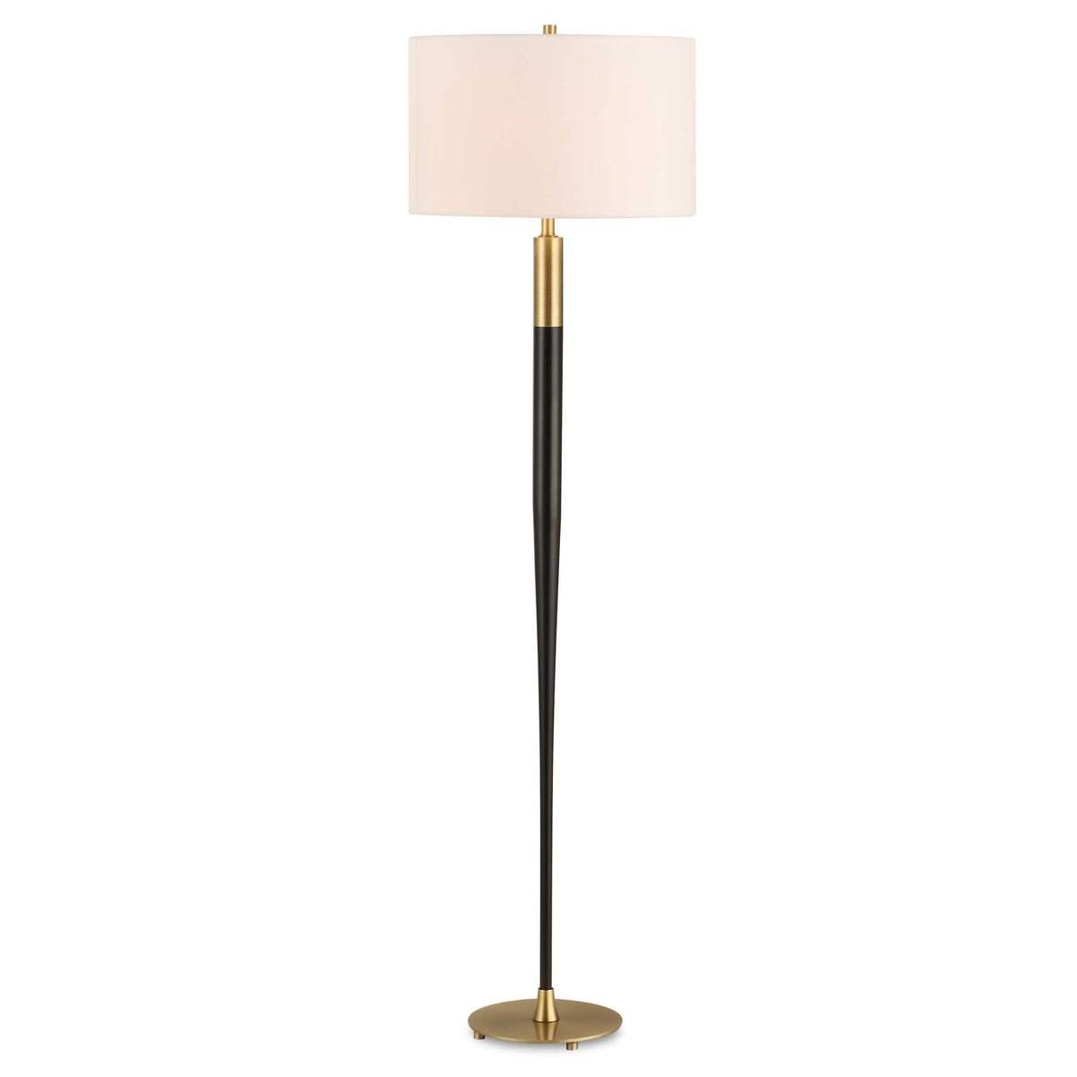 Stowe Satin Black Floor Lamp - Ornate Home