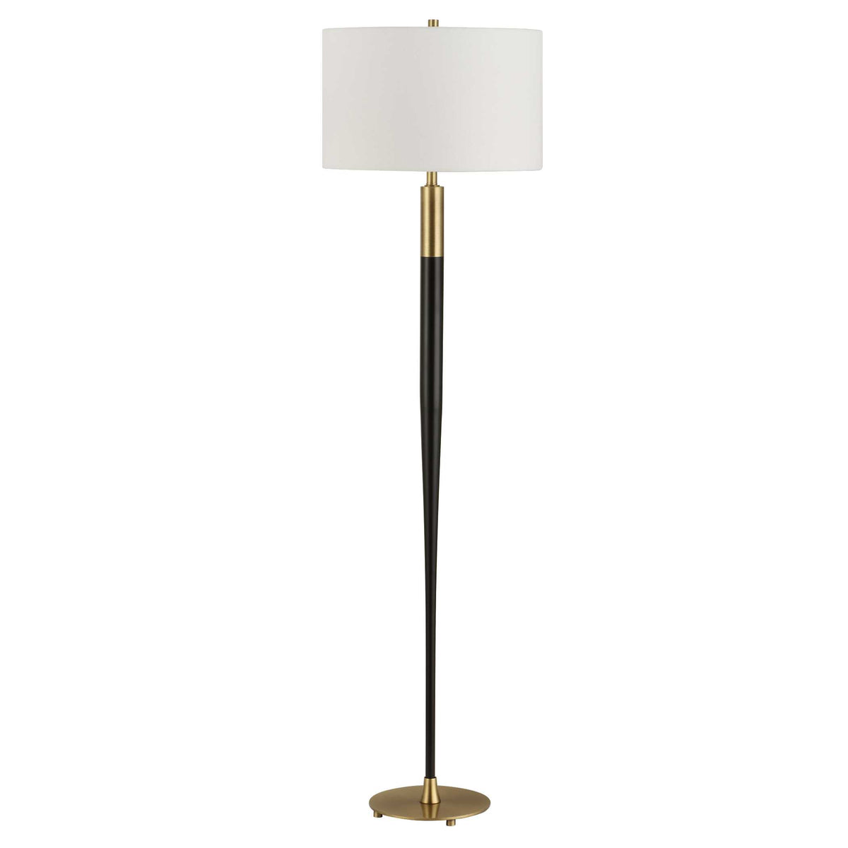 Stowe Satin Black Floor Lamp - Ornate Home