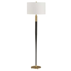 Stowe Satin Black Floor Lamp - Ornate Home