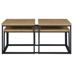 Straden Mango/Black 3-piece Engineered Wood Coffee Table Set - Ornate Home
