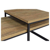 Straden Mango/Black 3-piece Engineered Wood Coffee Table Set - Ornate Home