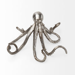 Strafford Medium Silver Resin Octopus - Ornate Home