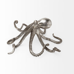 Strafford Medium Silver Resin Octopus - Ornate Home