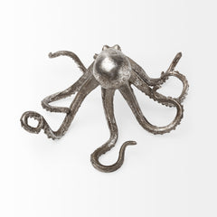 Strafford Medium Silver Resin Octopus - Ornate Home