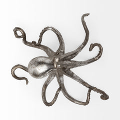 Strafford Medium Silver Resin Octopus - Ornate Home