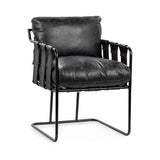 Strapling Onyx Black Dining Chair - Ornate Home