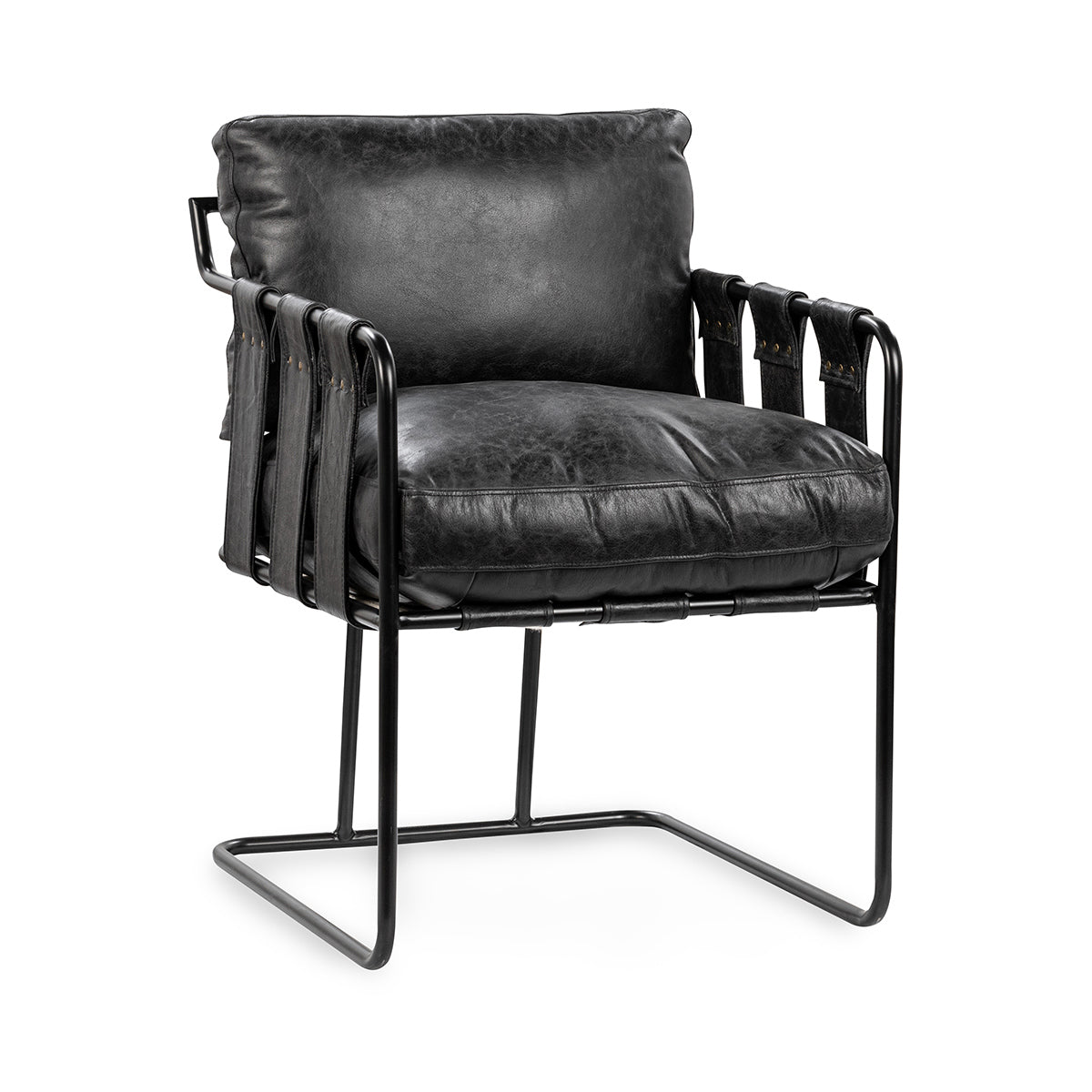 Strapling Onyx Black Dining Chair - Ornate Home