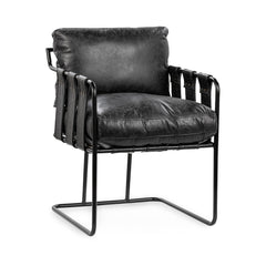 Strapling Onyx Black Dining Chair - Ornate Home
