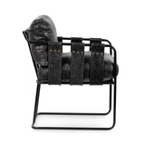 Strapling Onyx Black Dining Chair - Ornate Home