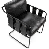 Strapling Onyx Black Dining Chair - Ornate Home