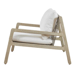 Strapped Gray Outdoor Lounge Chair - Ornate Home