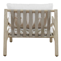 Strapped Gray Outdoor Lounge Chair - Ornate Home