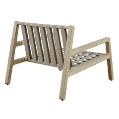Strapped Gray Outdoor Lounge Chair - Ornate Home
