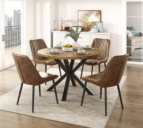 Strata Brown / Black Dining Table - Ornate Home