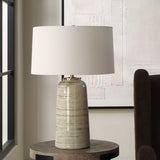 Strata Tan Glaze Table Lamp - Ornate Home