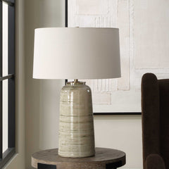 Strata Tan Glaze Table Lamp - Ornate Home