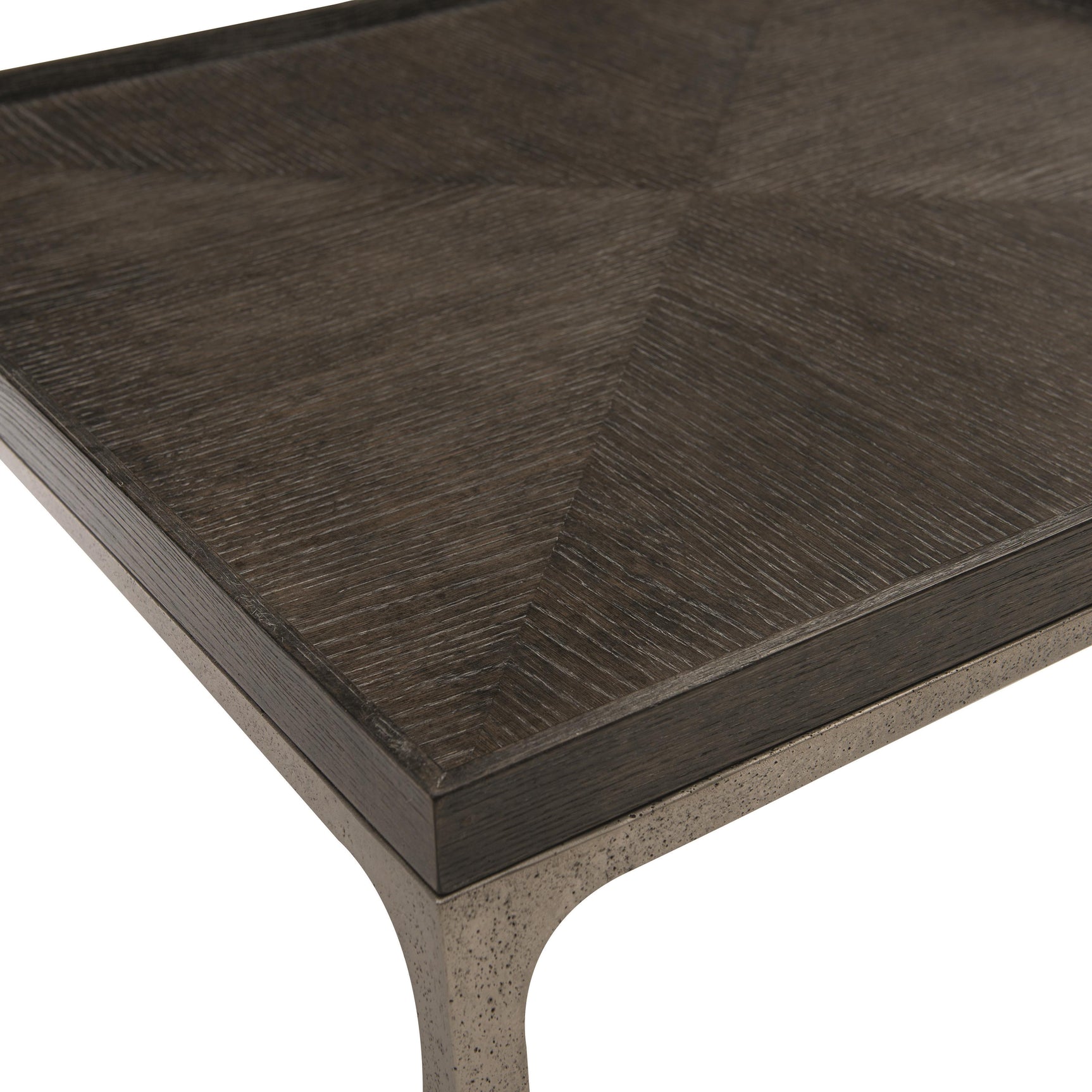 Strata Textured Graphite/Cerused Charcoal Cocktail Table - Ornate Home
