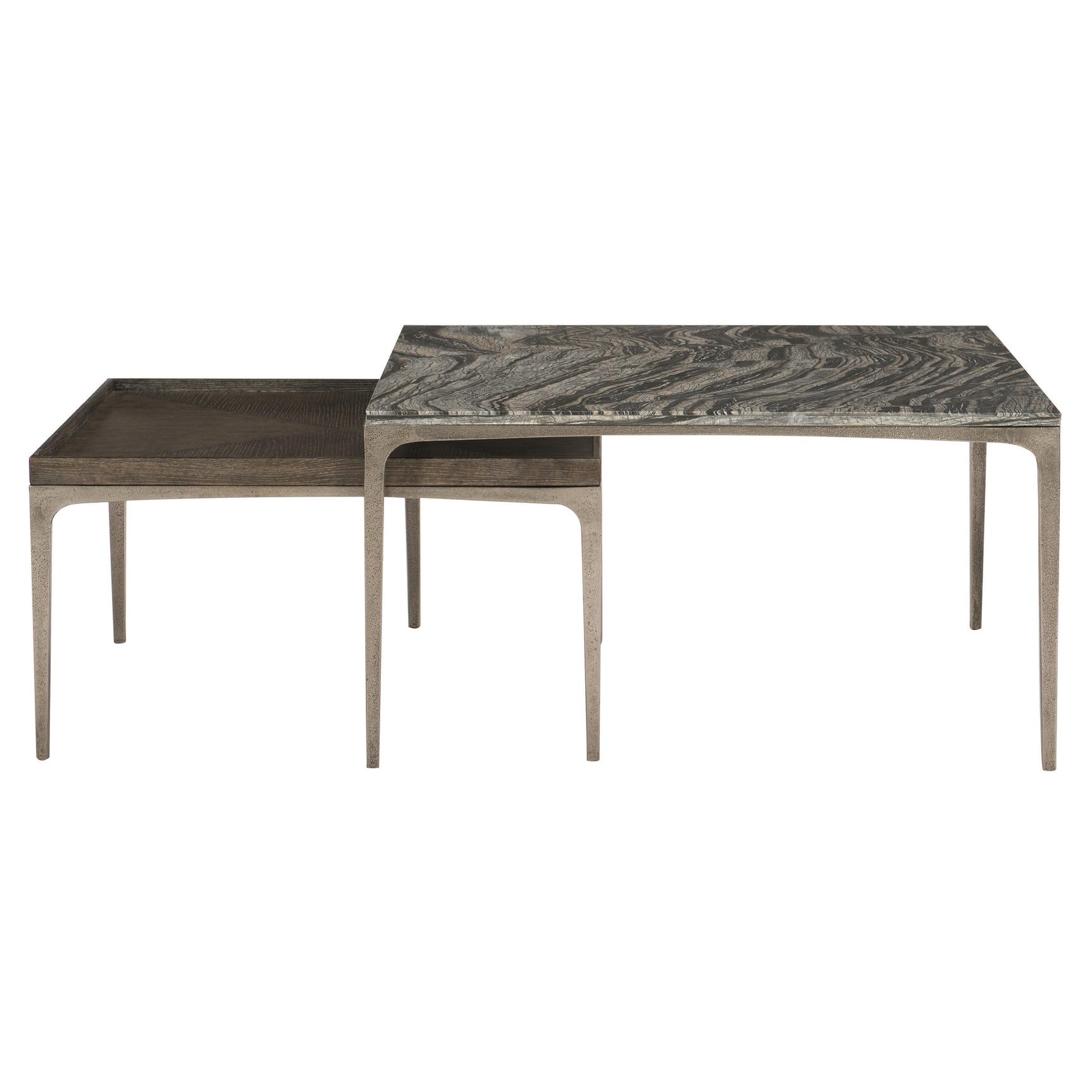 Strata Textured Graphite/Cerused Charcoal Cocktail Table - Ornate Home