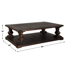 Stratford Walnut Coffee Table - Ornate Home