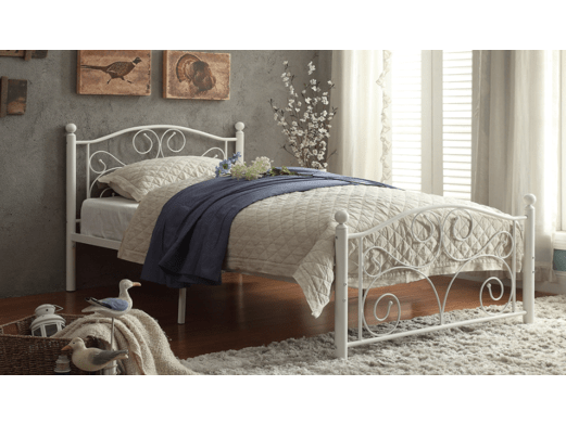 Stratford White Eastern King Platform Bed - Ornate Home