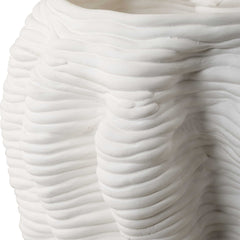 Stratified Matte White Vase - Ornate Home