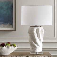 Stratified White Table Lamp - Ornate Home