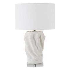 Stratified White Table Lamp - Ornate Home
