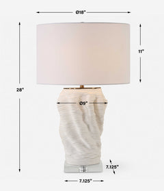Stratified White Table Lamp - Ornate Home