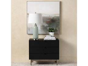 Stratton Black/Gray Three-Drawer Chest - Ornate Home