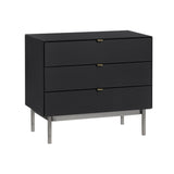 Stratton Black/Gray Three-Drawer Chest - Ornate Home