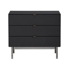 Stratton Black/Gray Three-Drawer Chest - Ornate Home