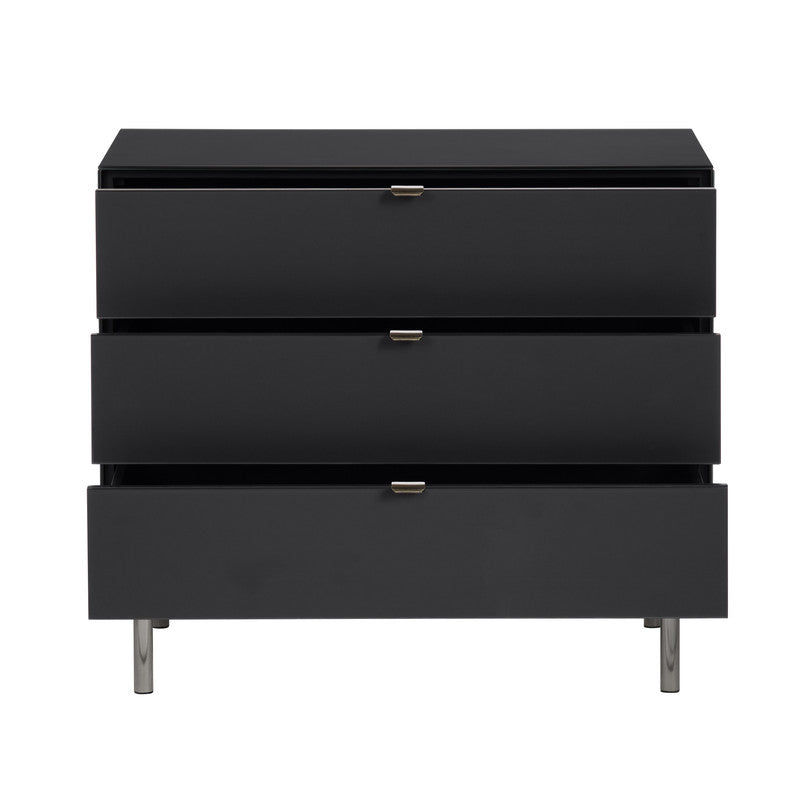 Stratton Black/Gray Three-Drawer Chest - Ornate Home