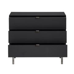 Stratton Black/Gray Three-Drawer Chest - Ornate Home
