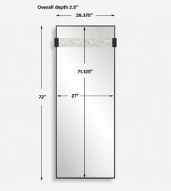 Stratton Black Modern Dressing Mirror - Ornate Home