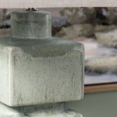 Stratton Green/Grey Table Lamp - Ornate Home