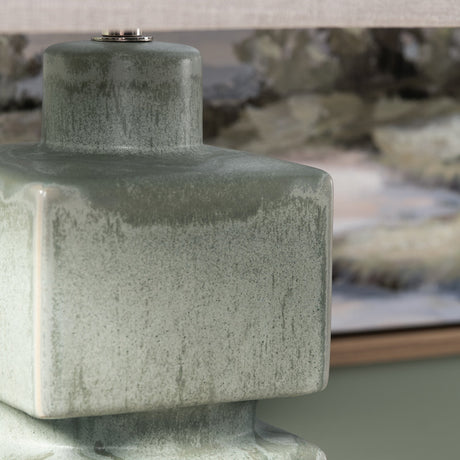 Stratton Green/Grey Table Lamp - Ornate Home