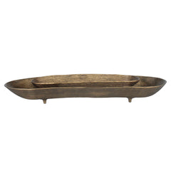 Stratum Brass Oval Bowls (Set of 2) - Ornate Home