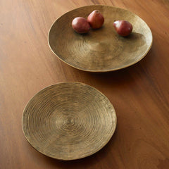 Stratum Brass Round Bowls (Set of 2) - Ornate Home