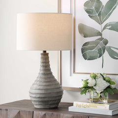 Stratum Gray Rustic Outdoor Table Lamp - Ornate Home