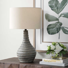 Stratum Gray Rustic Outdoor Table Lamp - Ornate Home