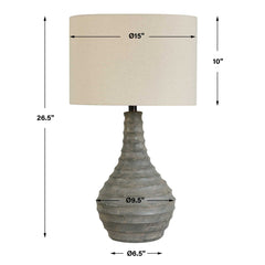 Stratum Gray Rustic Outdoor Table Lamp - Ornate Home