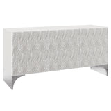 Stratum Polished Nickel/Fossil Buffet - Ornate Home