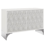 Stratum Polished Nickel/Fossil Door Chest - Ornate Home