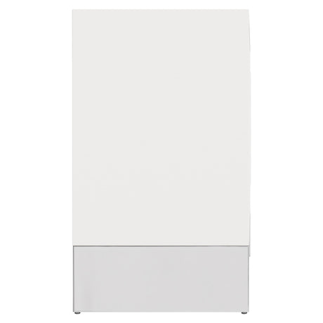 Stratum Polished Nickel/Fossil Door Chest - Ornate Home