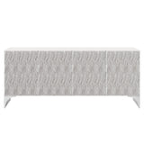 Stratum Polished Nickel/Fossil Entertainment Credenza - Ornate Home