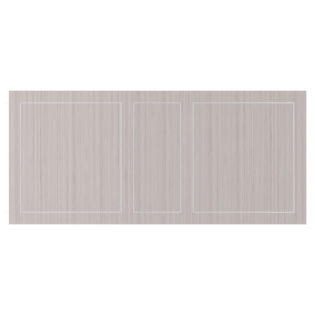 Stratum Polished Nickel/Fossil/Mist Dining Table - Ornate Home